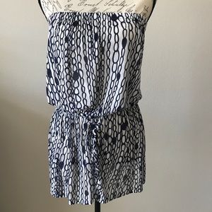 Milly Cabana ~ Navy Blue & White Romper 🆕